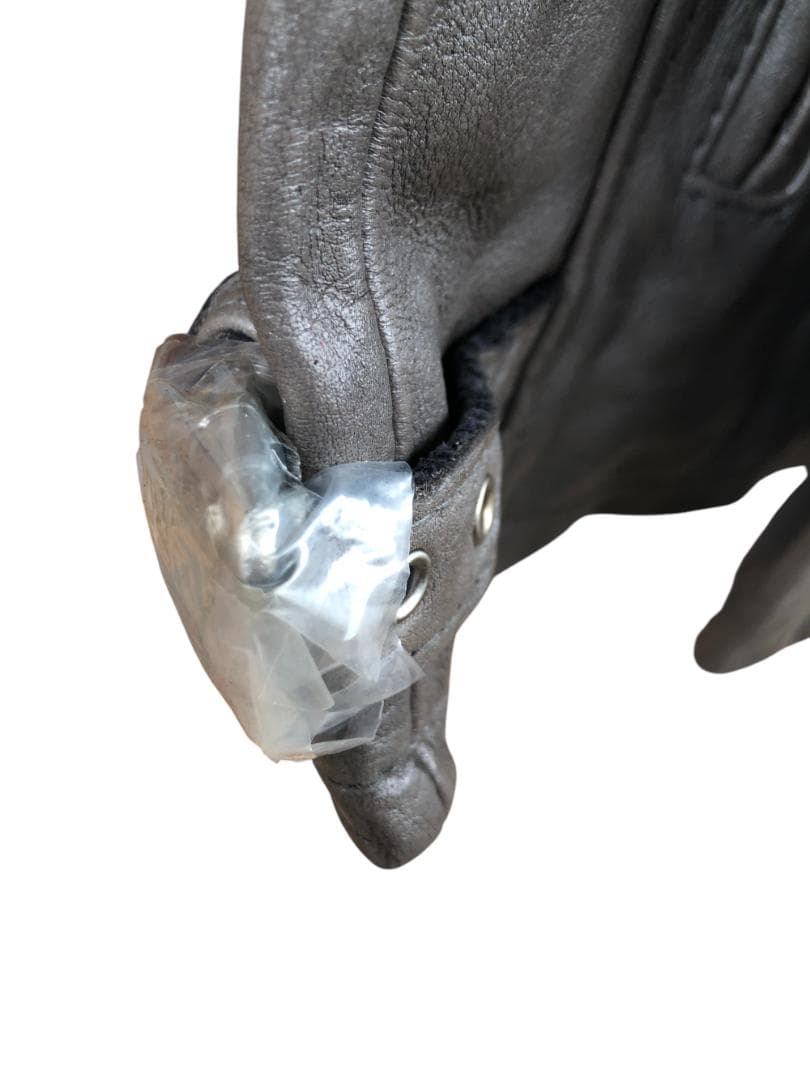 [訳あり] 新品 Schott シングルライダース レザージャケット グレー/L