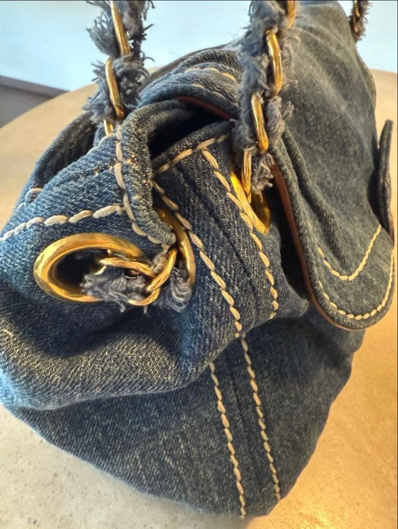 PRADA デニム　チェーンバッグ