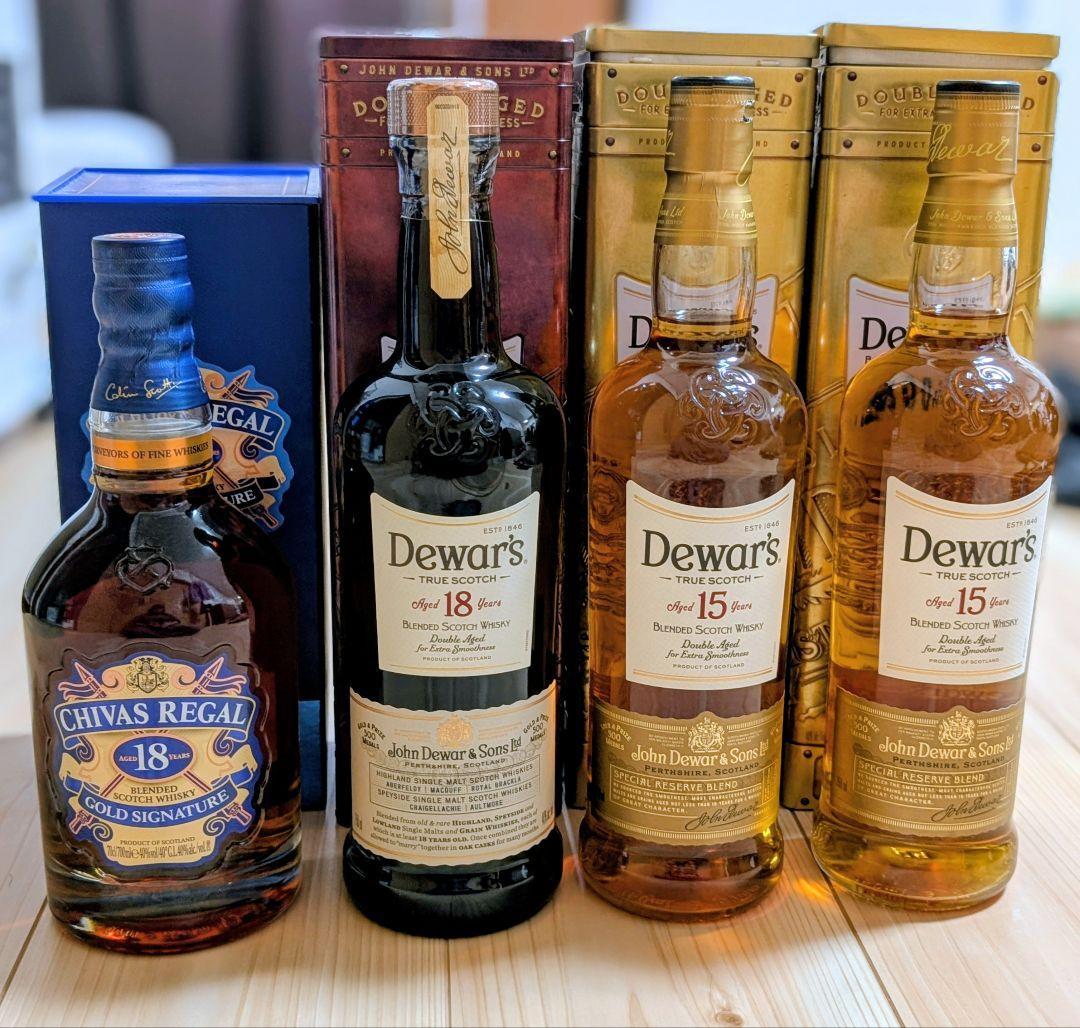 Chivas Regal 18年 & Dewar's 15年 セット