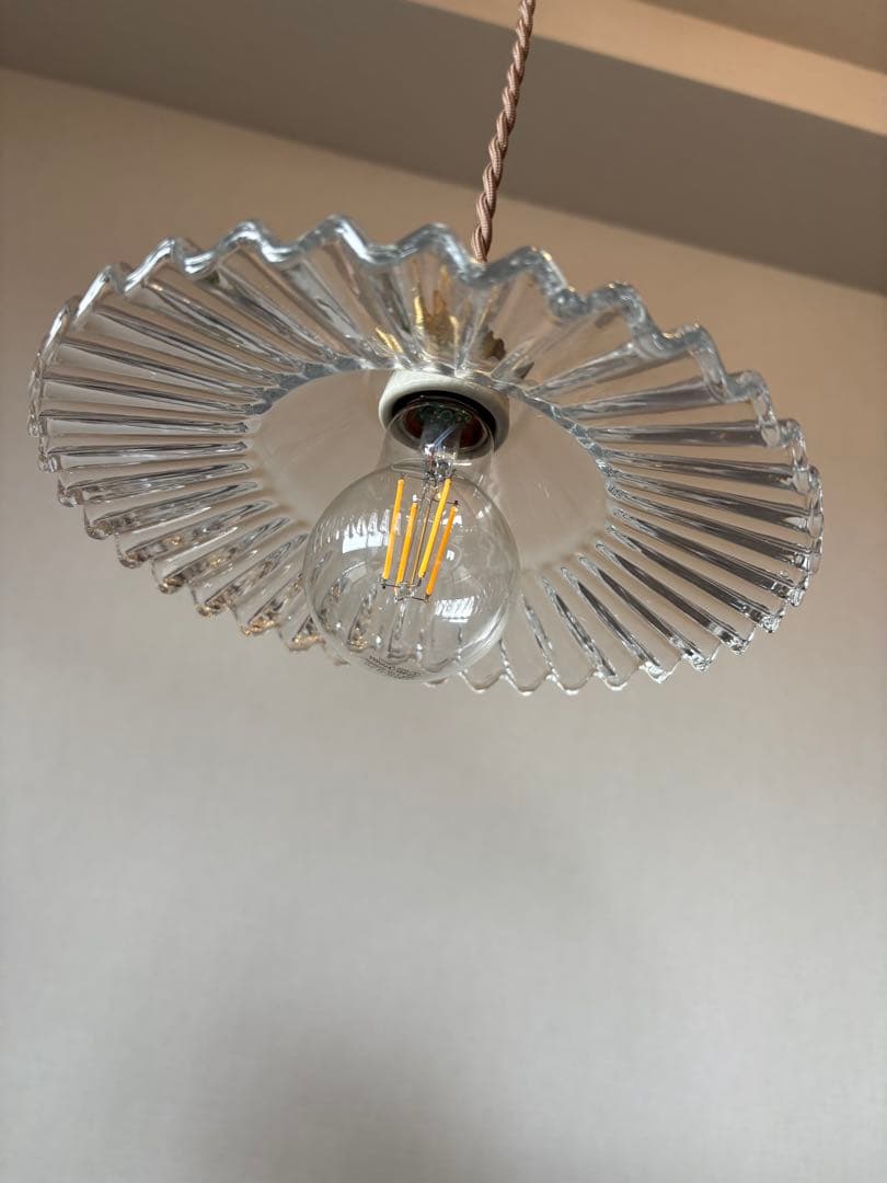 希少！！ガラス製　アンティーク ペンダントライト　(電球もお付けします)