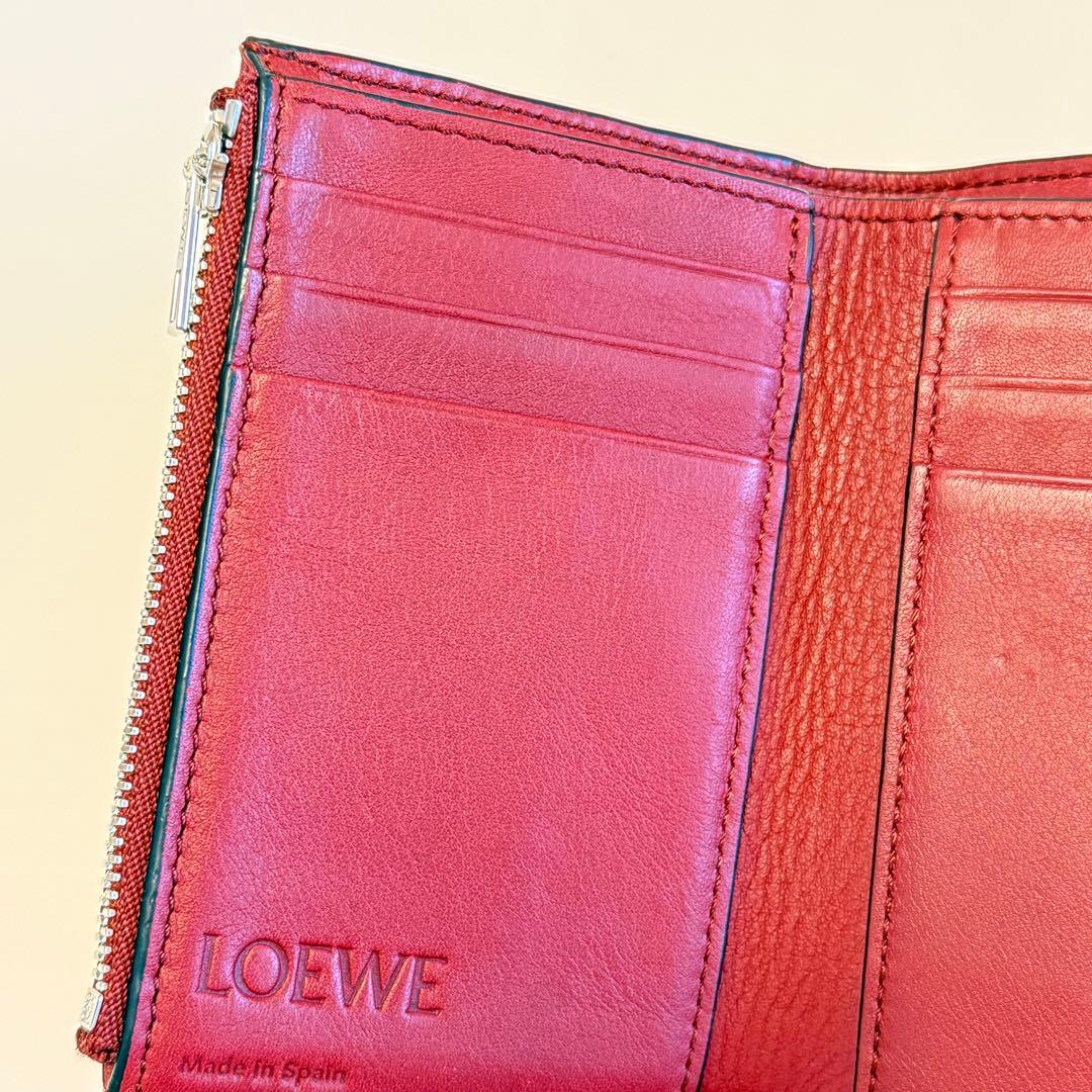 美品✨ LOEWE ロエベ バーティカルウォレット スモール キャメル ブラウン