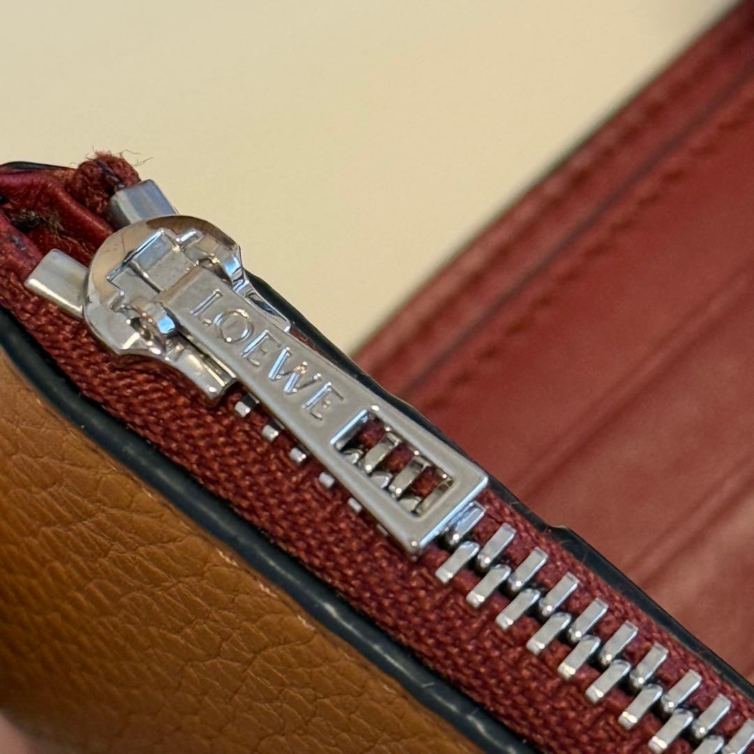 美品✨ LOEWE ロエベ バーティカルウォレット スモール キャメル ブラウン