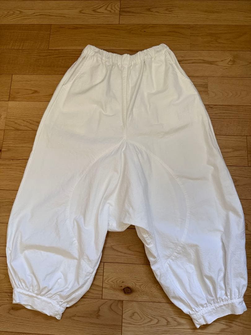 blue in green 高城染工 コットンジョガーパンツ ホワイト