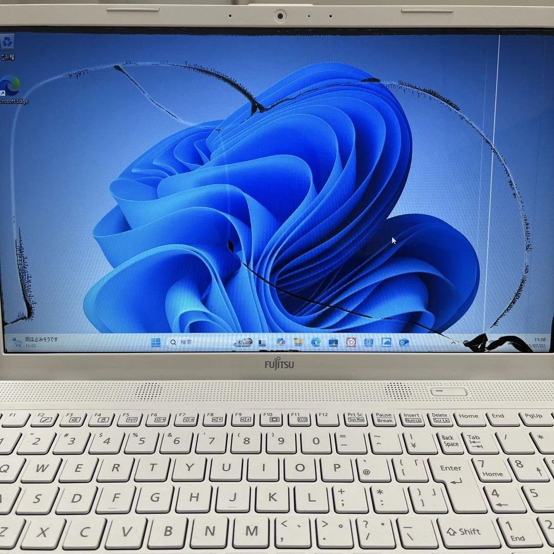 FMV35 富士通ノートパソコン　画面液晶割れ　完動品