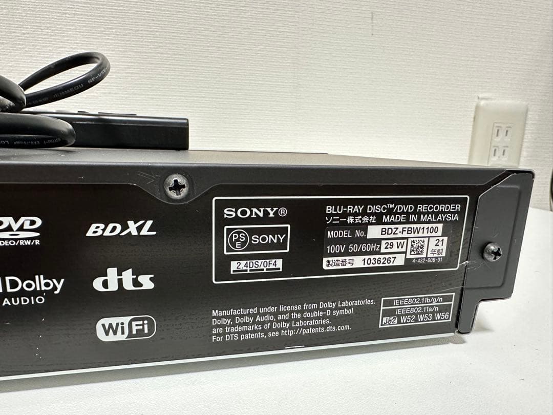 SONY DVDプレーヤー 本体・ケーブル付属 BLU-FBW1100 2021