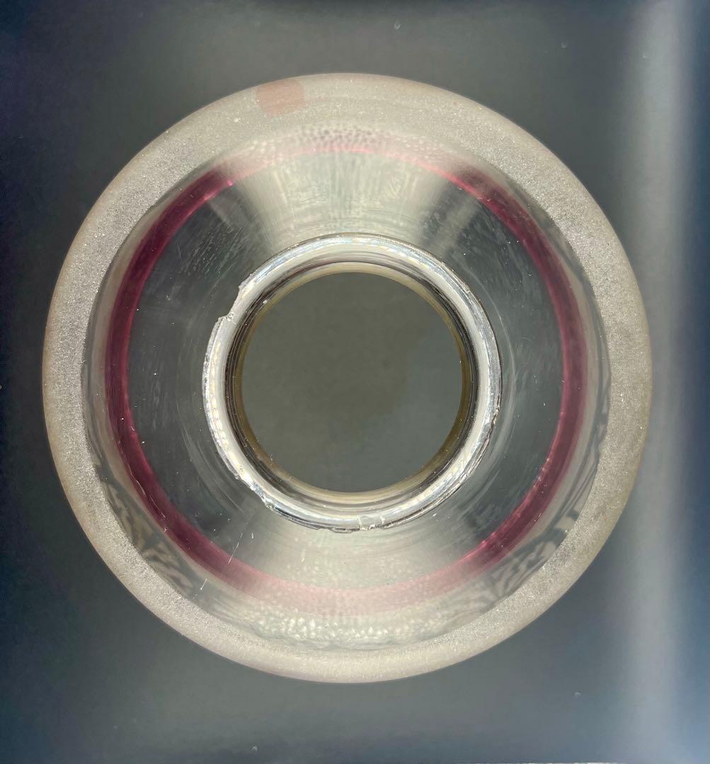 赤糸巻き電笠　スリガラス透かし模様　大正ロマン　洋館　ウランガラス　アンティーク