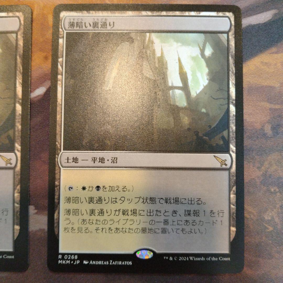 薄暗い裏通り 日本語 3枚セット（１枚はボーダーレス版）