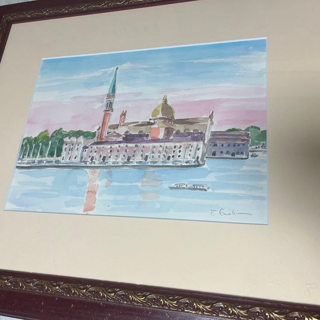 【榎木孝明】朝焼けの時　水彩画