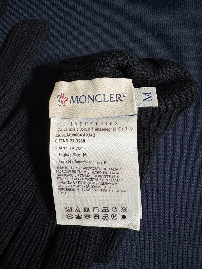 【2023年製 美品】MONCLER モンクレール グローブ 手袋 M 黒