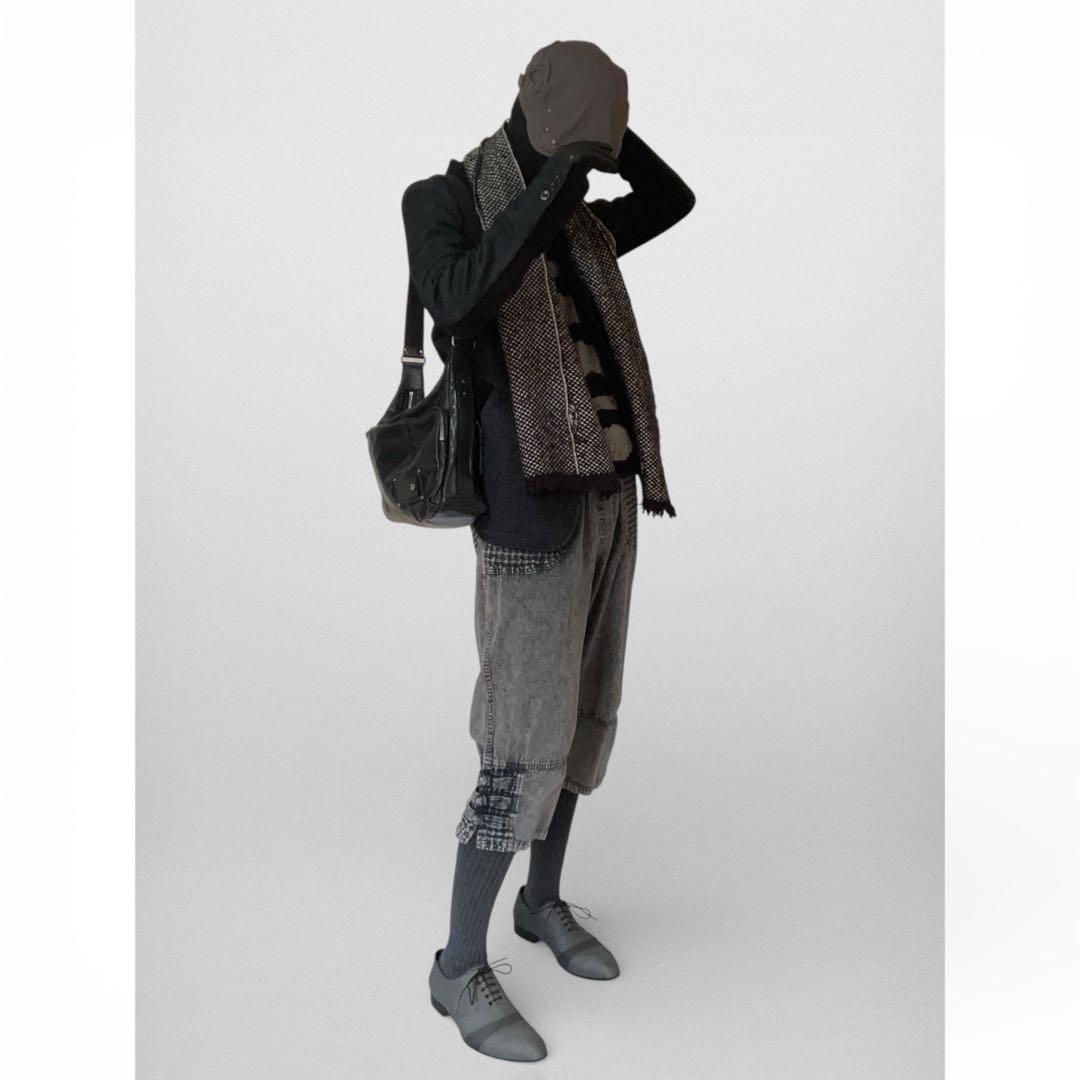 小物 CONTRAST LEATHER GLOVE (BLACK) 777T