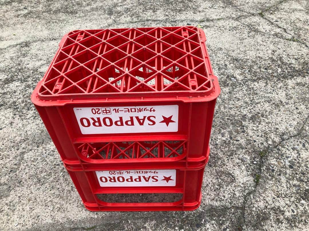 サッポロビールケース　赤　籠　2個　埼玉北部引取＆発送可能　1個売に対応します