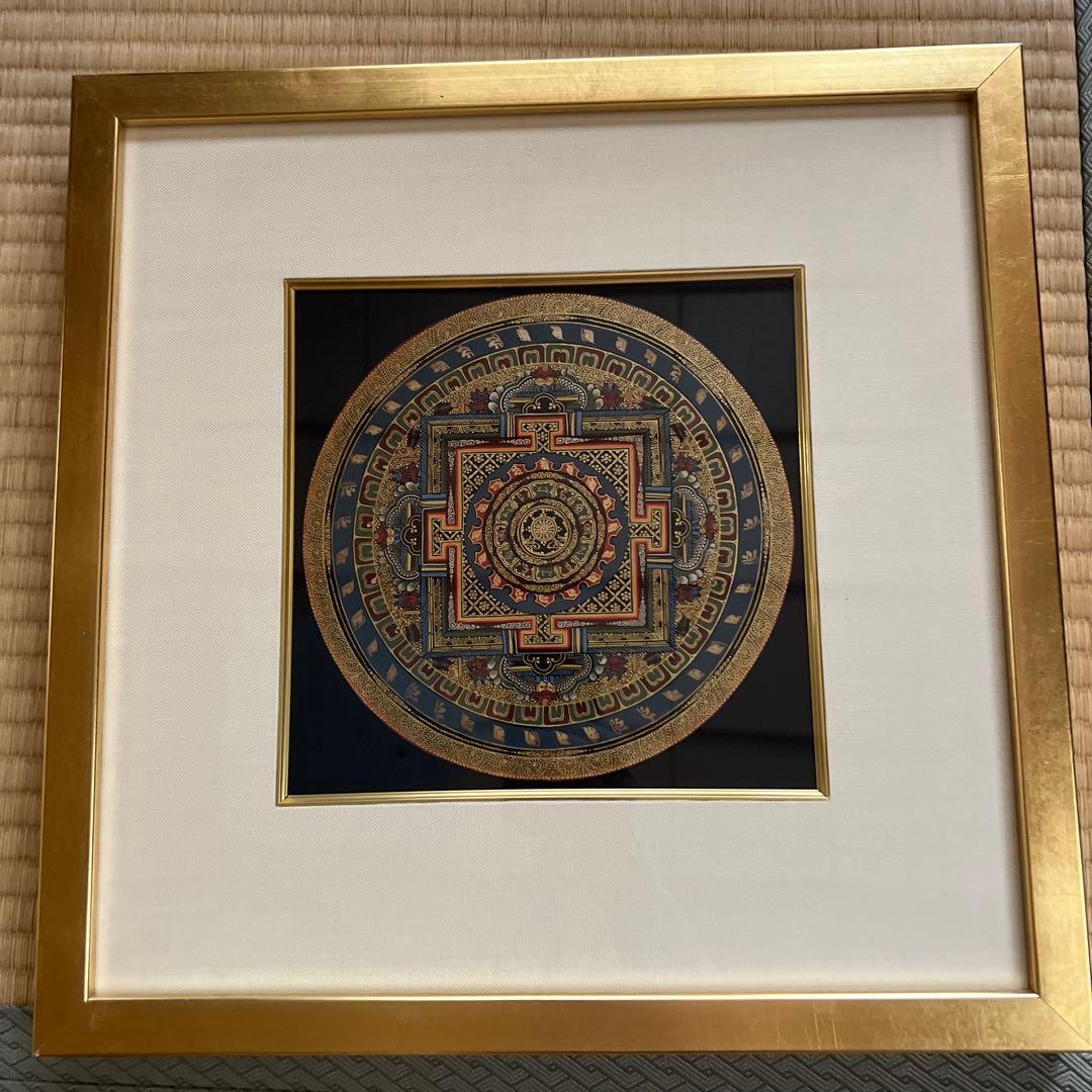 密教真言曼荼羅　額縁付き