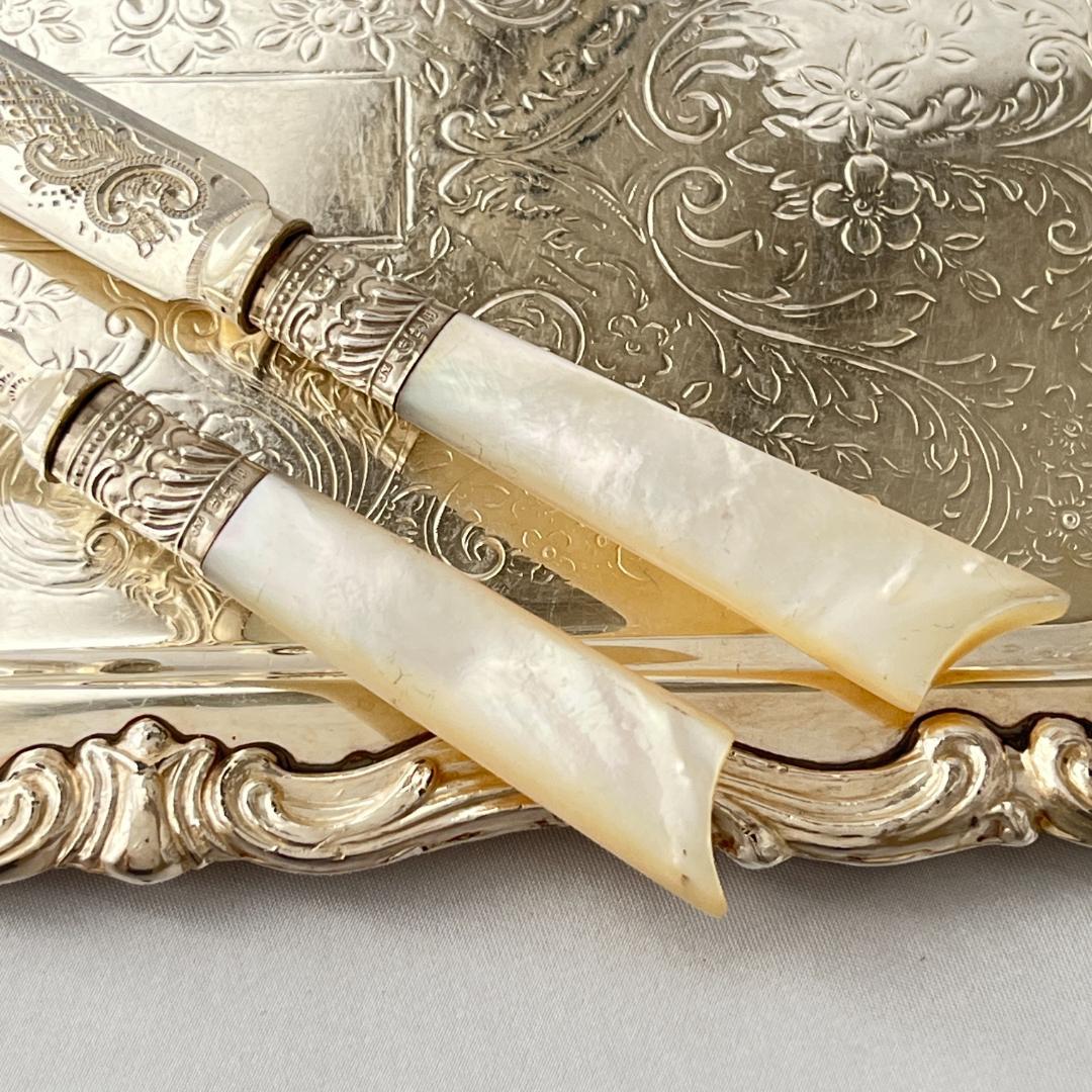 【Yates Brothers】【白蝶貝/純銀継手】ビクトリアン デザートセット