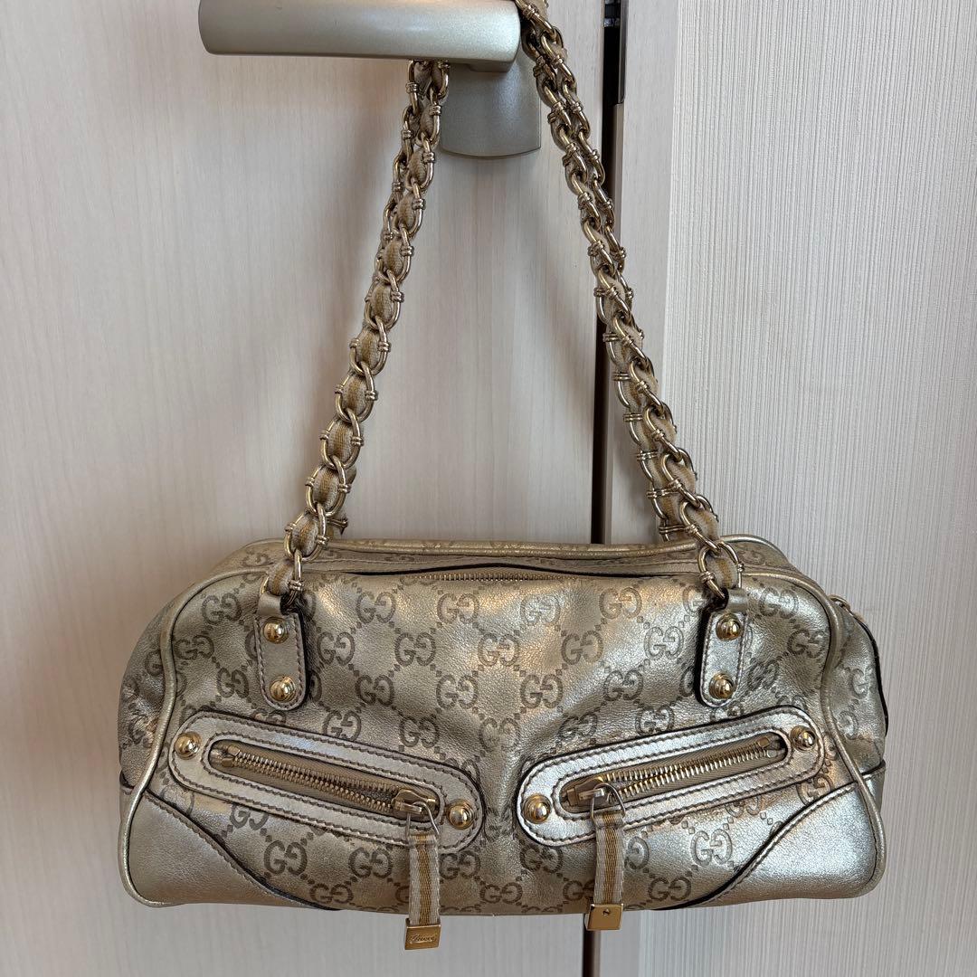 GUCCI GGキャンバスミニボストンバッグ