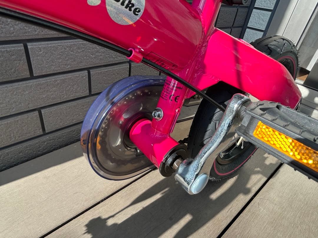 へんしんバイク　12インチ　ピンク　カラーコーン付き