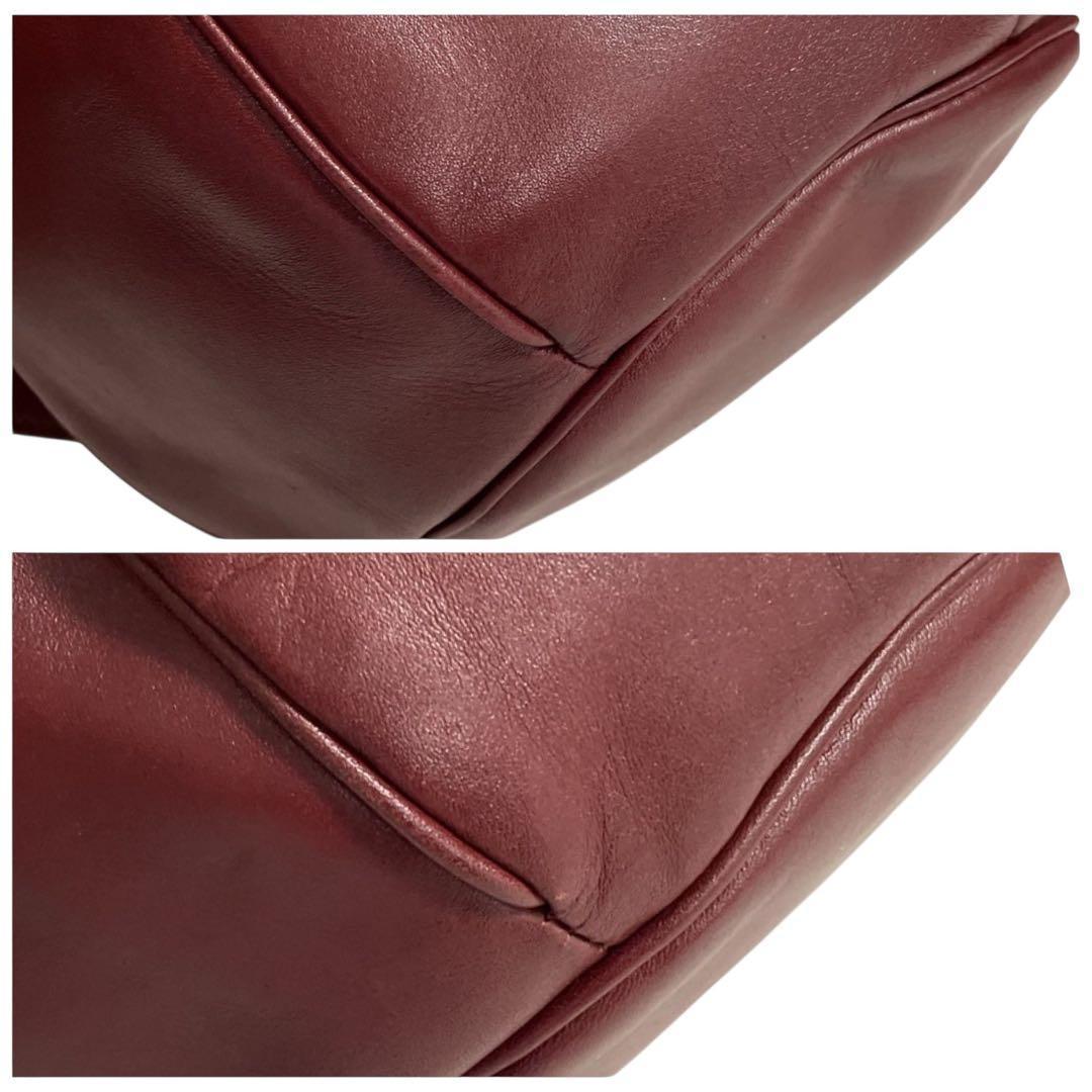 カルティエ マストライン 巾着 ショルダーバッグ ボルドー 5321...