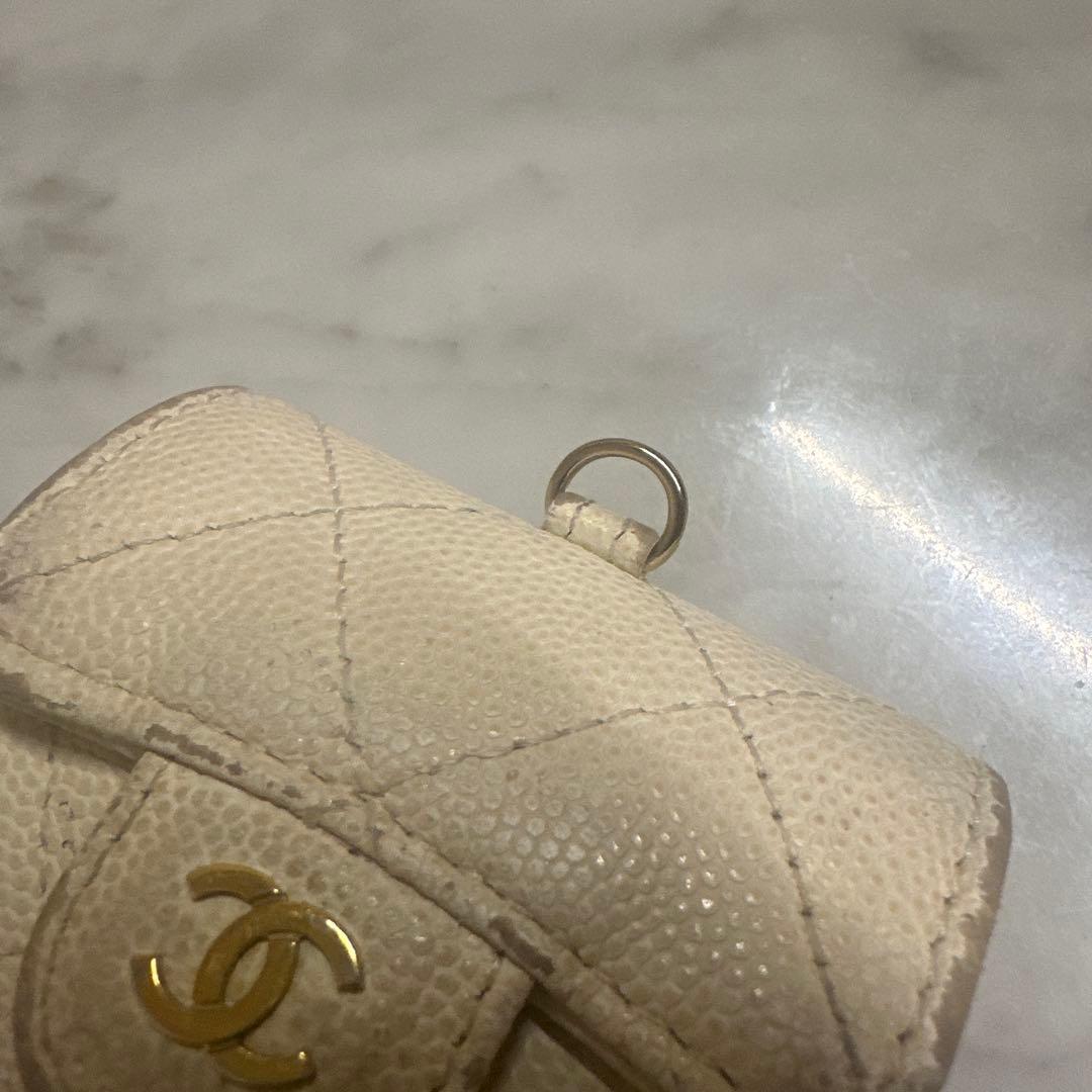 CHANEL AirPods Pro ケース マトラッセ チェーンストラップ付