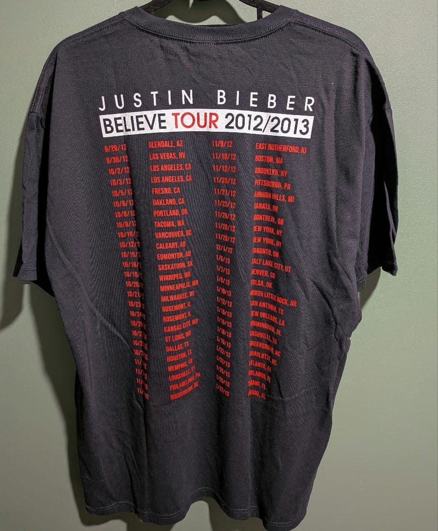 【新品未使用】JUSTIN BIEBER オフィシャルBELIEVE Tシャツ