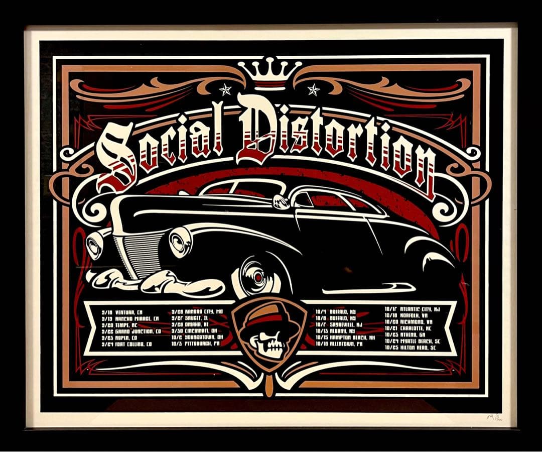 ソーシャルディストーション ポスター フレーム 2枚 シリアルナンバー