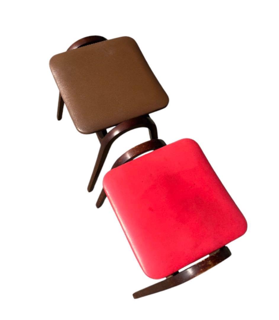 秋田木工 剣持勇 スタッキング スツール 202 家具 チェア イス　2脚