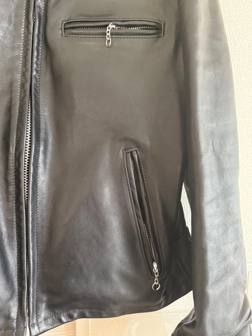 ショット　革ジャン　牛革　美品　42