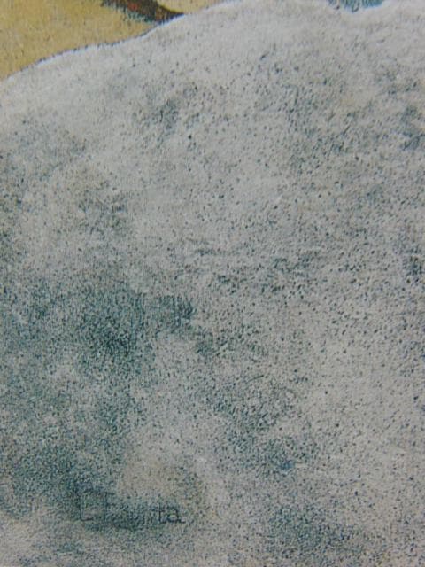 藤田龍児、浅き夢見し、希少な画集より、新品高級額・額装付