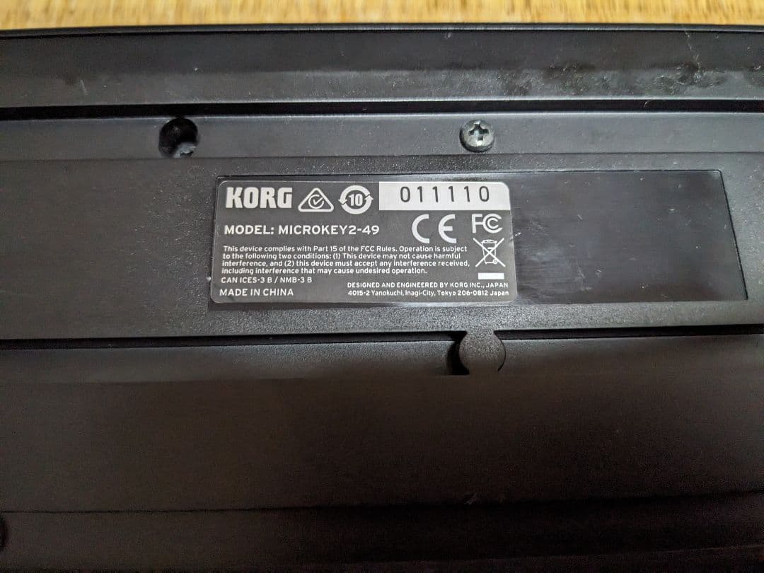 動作確認済み KORG MIDIキーボード MICROKEY2-49