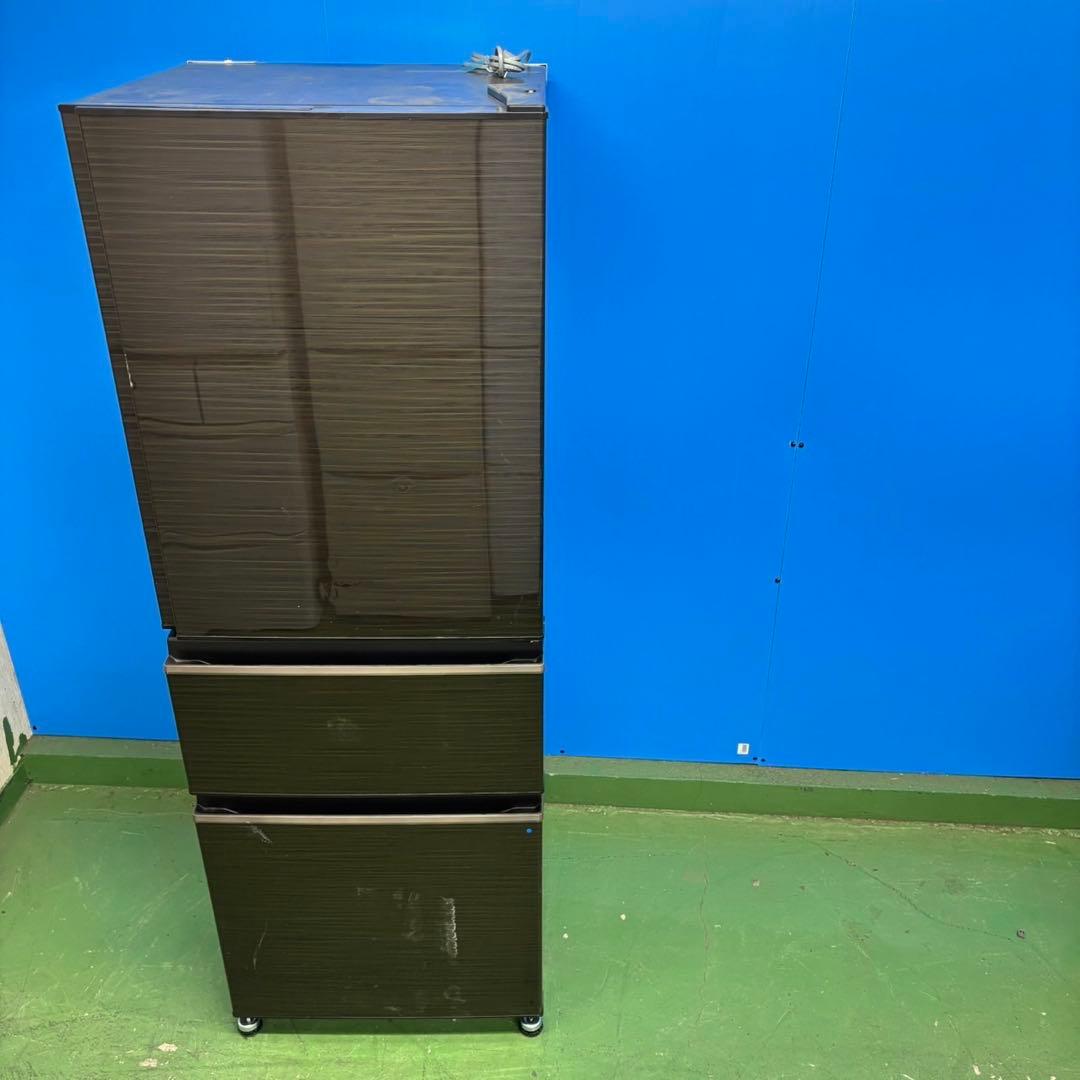 524 三菱　大人気モデル　大型冷蔵庫　300L強　自動製氷　右開き　ブラウン