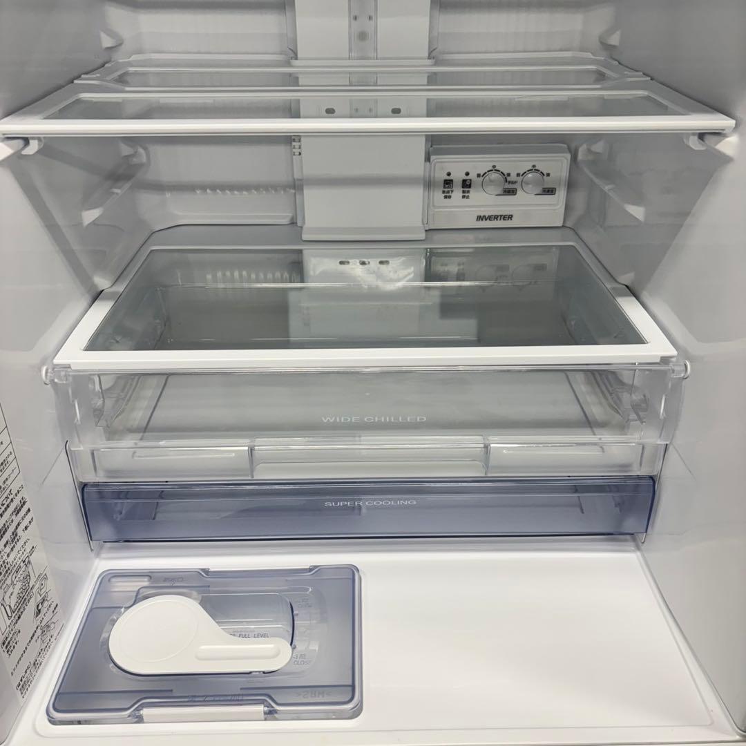 524 三菱　大人気モデル　大型冷蔵庫　300L強　自動製氷　右開き　ブラウン