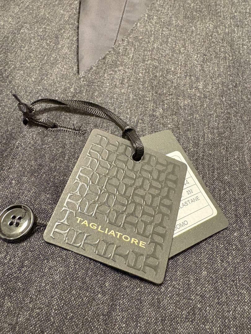【新品未着用・タグ付き】タリアトーレストレッチウールジレ ブライアン グレー46