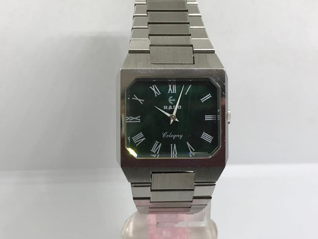 ビンテージ・ラドー・コロニー・スクエア・手巻き・グリーン文字盤