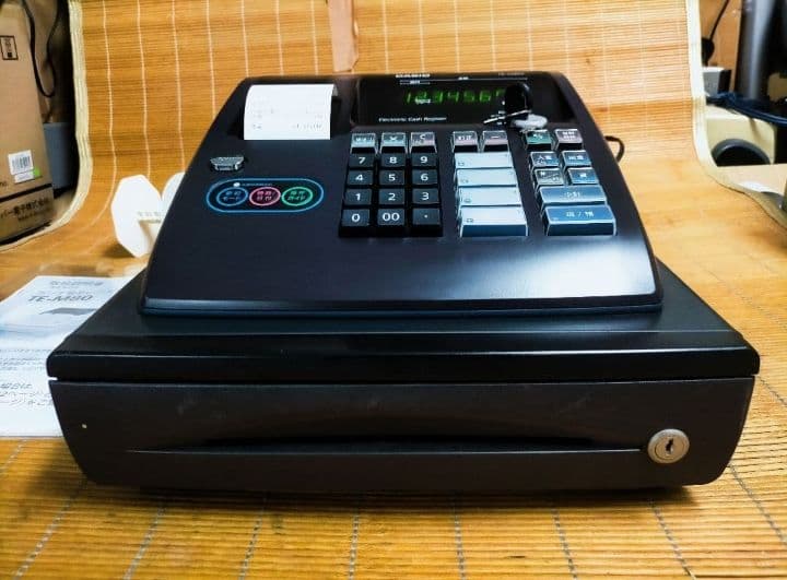 カシオレジスター　TE-M80　中古品　人気機種感熱紙　送料無料　536600