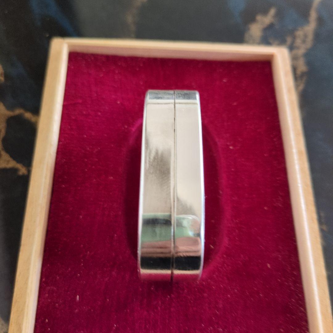 純銀 大蔵省造幣局品位検定刻印入　朱肉入れ