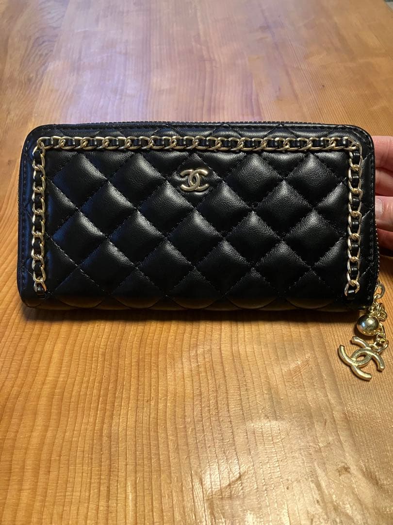 【非売品】CHANEL シャネル ノベルティ キルティングレザー長財布 ブラック