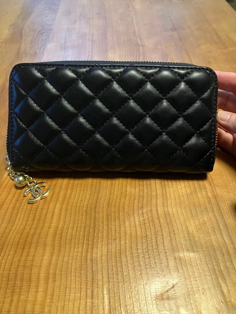 【非売品】CHANEL シャネル ノベルティ キルティングレザー長財布 ブラック