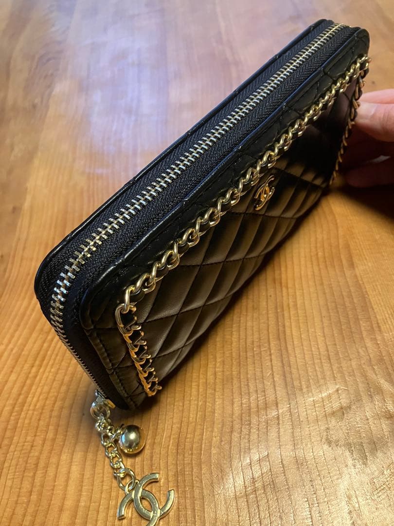 【非売品】CHANEL シャネル ノベルティ キルティングレザー長財布 ブラック