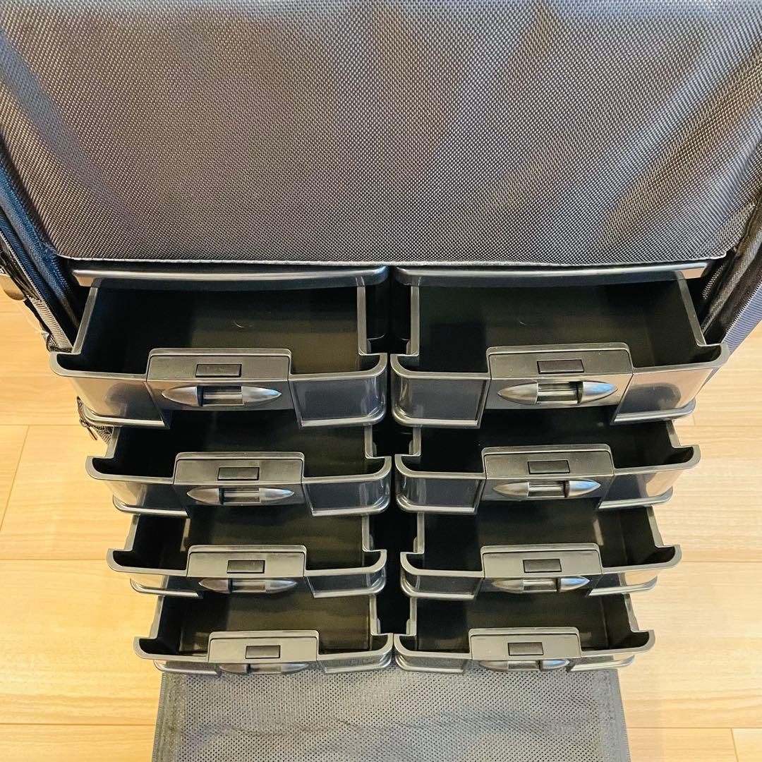 【極美品】LUVODI メイクボックスキャリー プロ用 屋内2回使用 3WAY