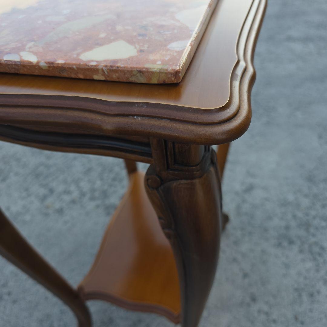 【美品】アンティーク家具　大理石調　猫脚 コンソール 台　テーブル レトロ