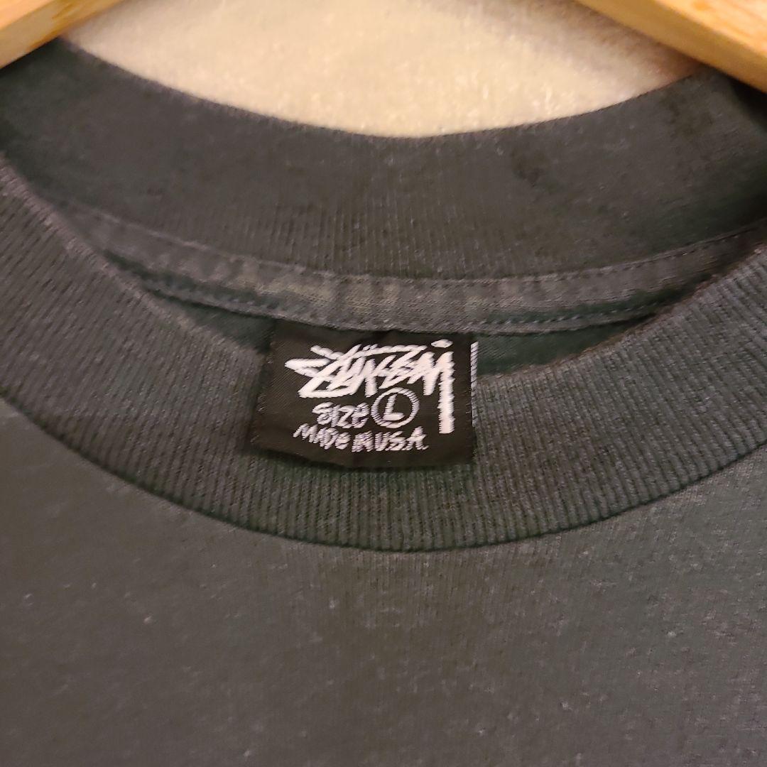80s 黒タグ期　USA製®️有　OLD STUSSY MONSTER TEE