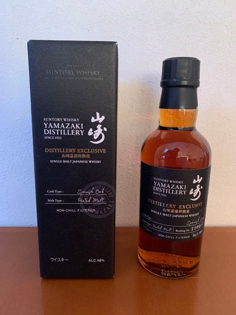山崎蒸溜所限定 スパニッシュオーク ピーテッドモルト 48度 180ml 1本