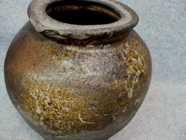 自然釉 常滑焼 壷 [B31489]
