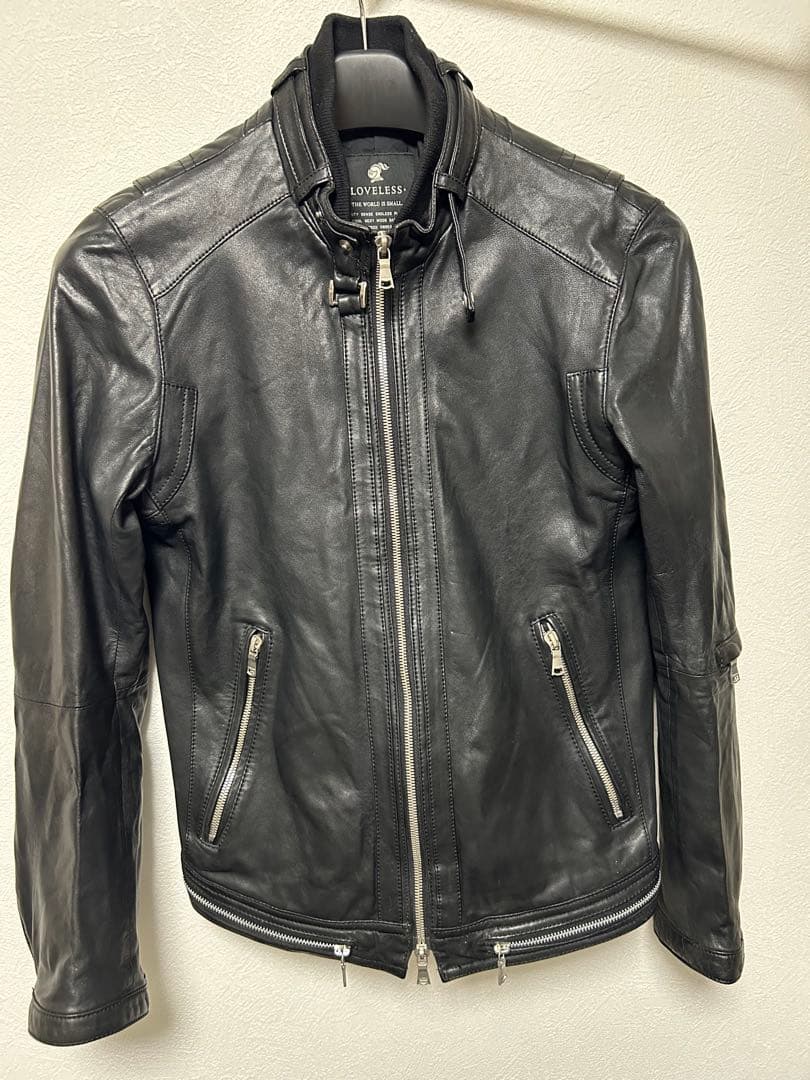 LOVELESS シングルライダースジャケット ブラック