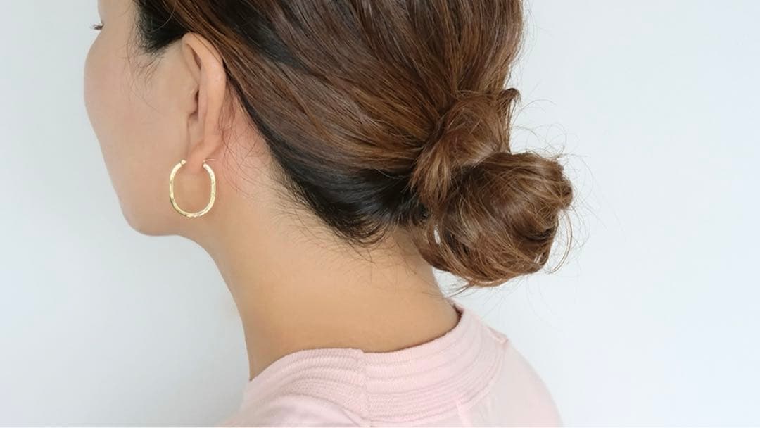 本日限定価格　RAPA K18 YG アノルス ラージ フープピアス