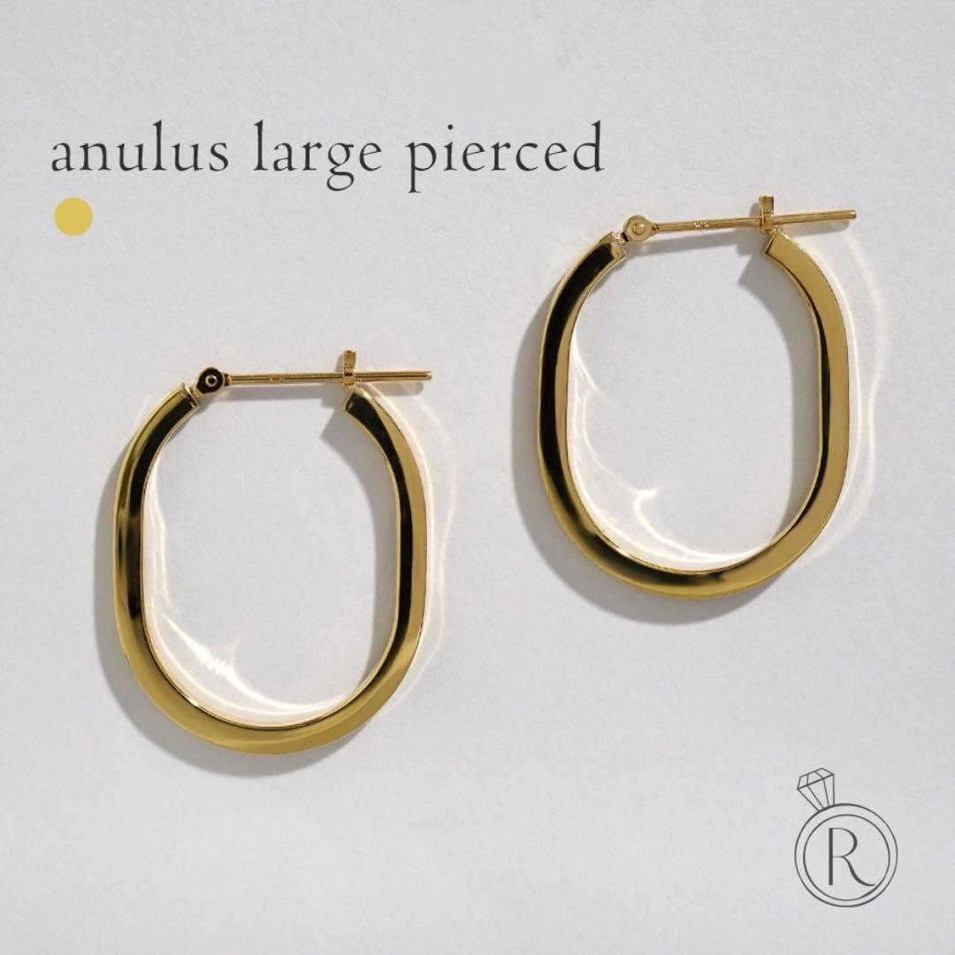 本日限定価格　RAPA K18 YG アノルス ラージ フープピアス
