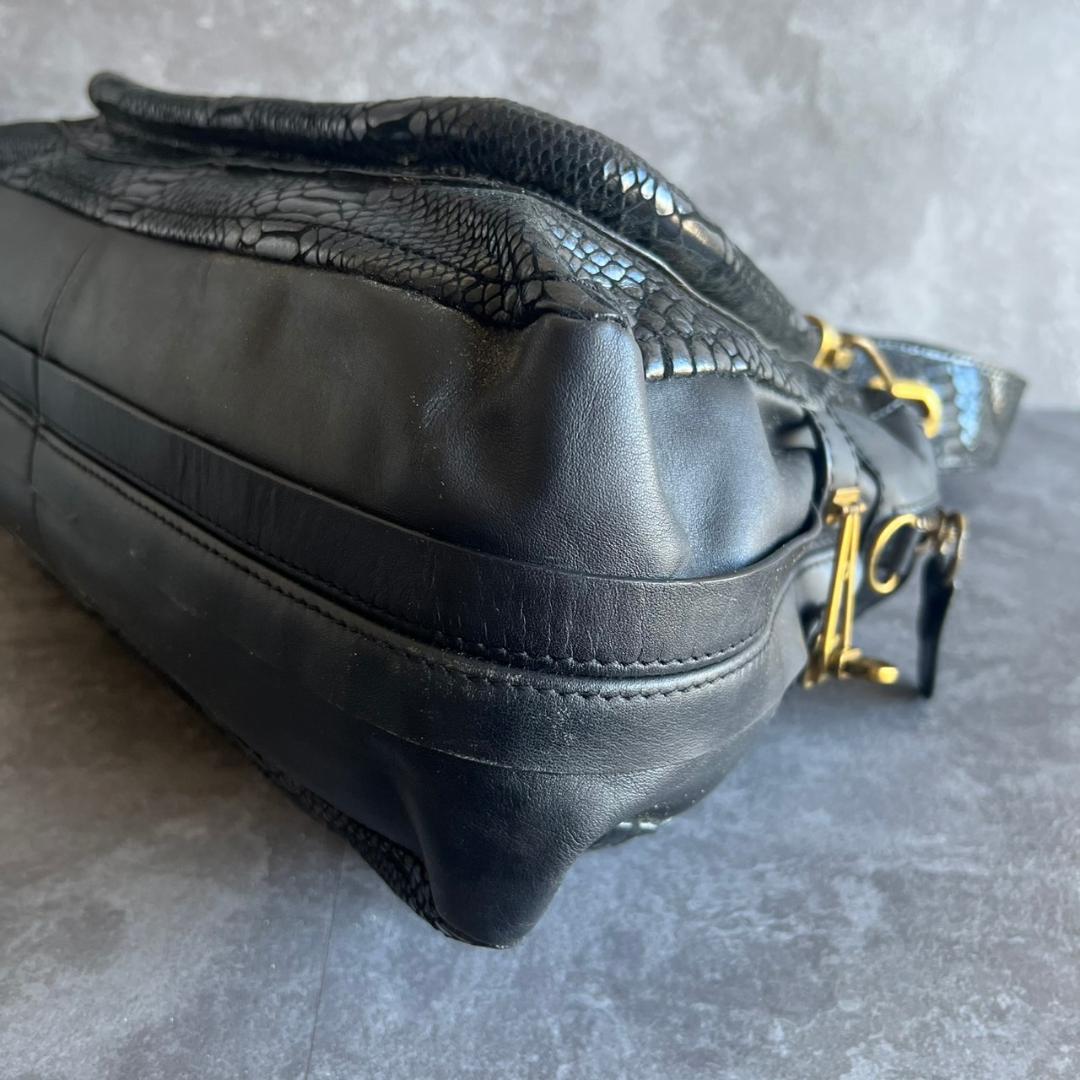 ⭐️Chroe⭐️クロエ パラティ パイソン 2WAY ハンドバッグ ブラック