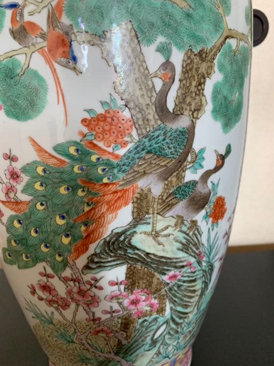 骨董品　景徳鎮 花瓶　中国陶磁器  花瓶 粉彩