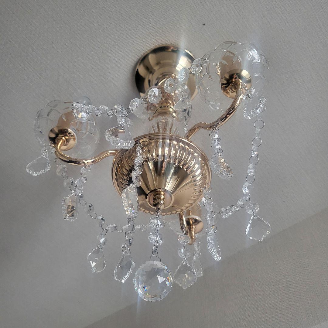 <a>【未使用に近い】アントイン シャンデリア 3灯 ゴールド