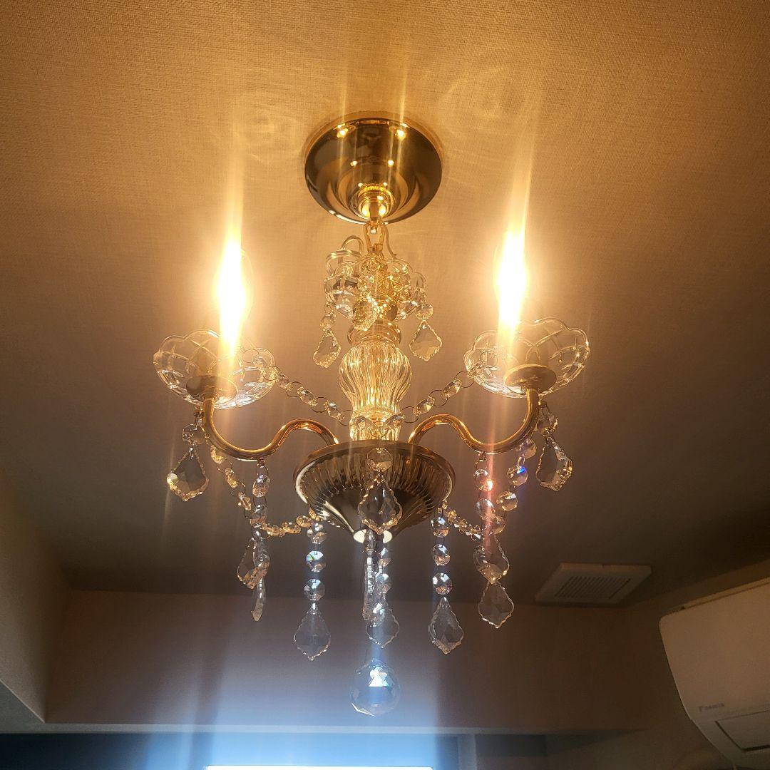 <a>【未使用に近い】アントイン シャンデリア 3灯 ゴールド