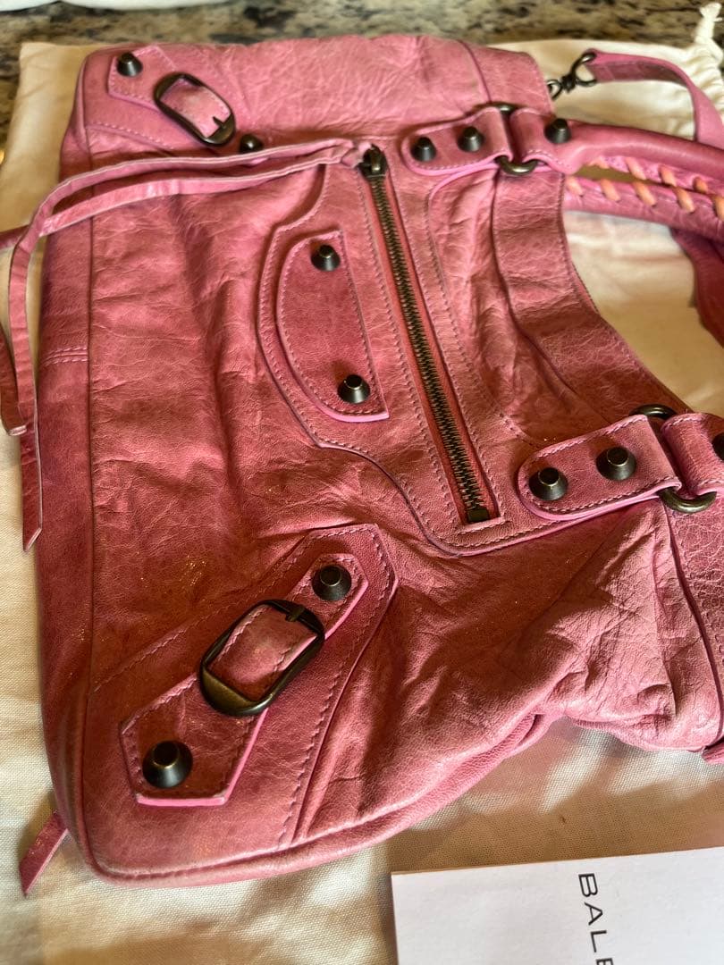 【お値下げ】BALENCIAGA バレンシアガ　ファースト　バッグ ピンク