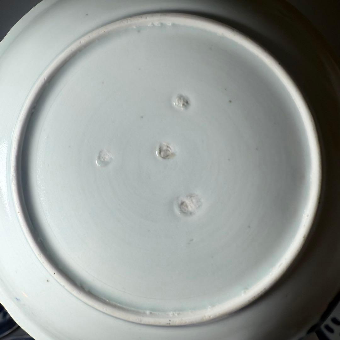 古伊万里　染付　墨弾き　小槌宝珠文　七寸皿　9枚　古陶を楽しむ　古美術